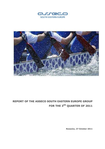 Thumbnail Asseco South Eastern Europe Quarterly Report 2011-q3