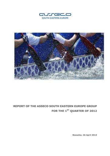 Thumbnail Asseco South Eastern Europe Quarterly Report 2012-q1