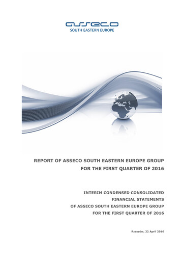 Thumbnail Asseco South Eastern Europe Quarterly Report 2016-q1