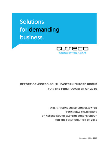 Thumbnail Asseco South Eastern Europe Quarterly Report 2019-q1