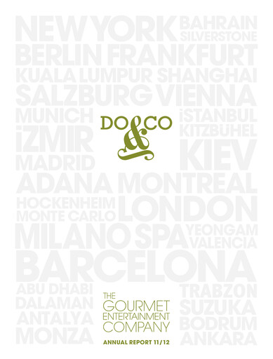 Thumbnail DO & CO Aktiengesellschaft Annual Report 2011-2012