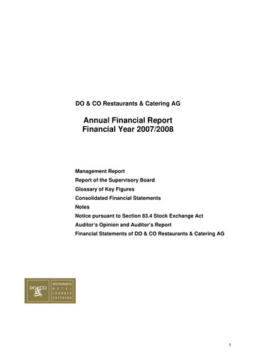 Thumbnail DO & CO Aktiengesellschaft Financial Report 2007-2008