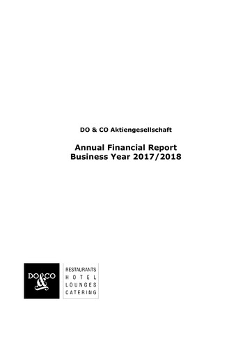 Thumbnail DO & CO Aktiengesellschaft Financial Report 2017-2018