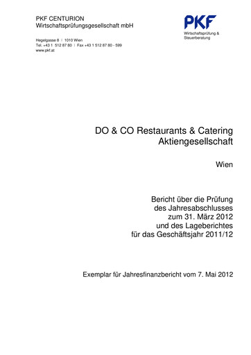 Vorschaubild DO & CO Aktiengesellschaft Finanzmitteilung 2011-2012