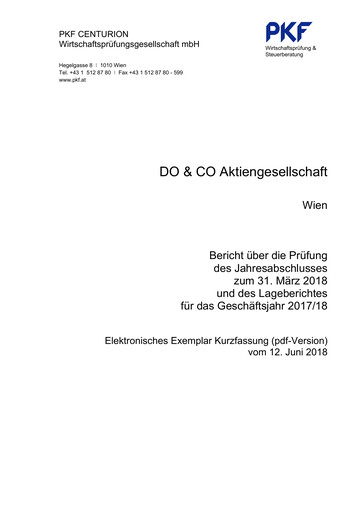 Vorschaubild DO & CO Aktiengesellschaft Finanzmitteilung 2017-2018
