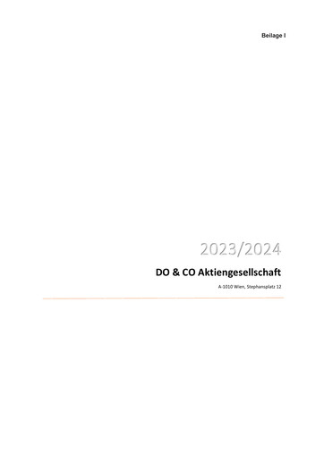 Vorschaubild DO & CO Aktiengesellschaft Finanzmitteilung 2023