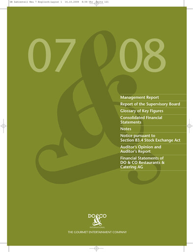 Vorschaubild DO & CO Aktiengesellschaft Finanzmitteilung 2007-2008