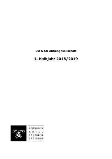 Thumbnail DO & CO Aktiengesellschaft Half-year Report 2018-h1