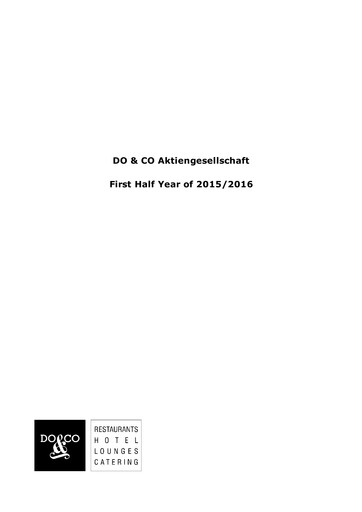 Vorschaubild DO & CO Aktiengesellschaft Halbjahresbericht 2015-h1