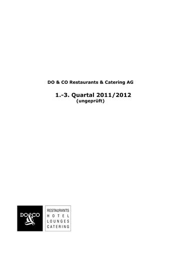 Thumbnail DO & CO Aktiengesellschaft Quarterly Report 2011-q3