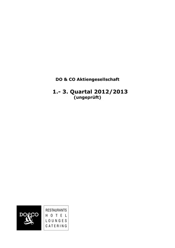 Thumbnail DO & CO Aktiengesellschaft Quarterly Report 2012-q3