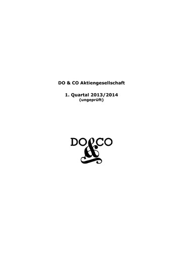 Thumbnail DO & CO Aktiengesellschaft Quarterly Report 2013-q1