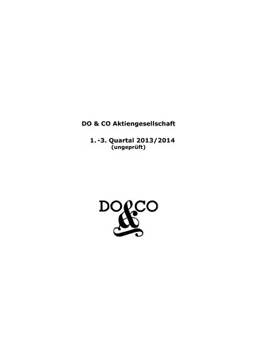 Thumbnail DO & CO Aktiengesellschaft Quarterly Report 2013-q3