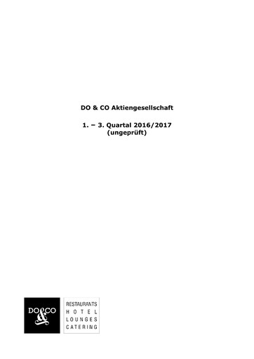 Thumbnail DO & CO Aktiengesellschaft Quarterly Report 2016-q3