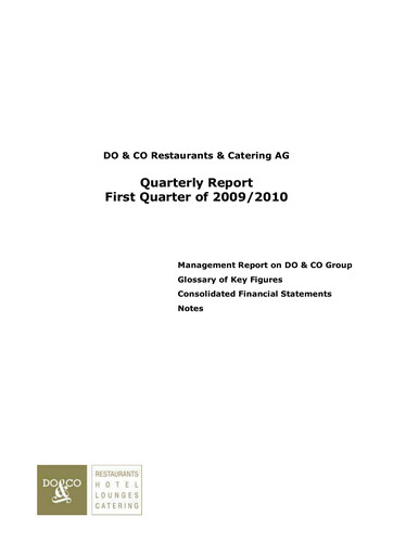 Thumbnail DO & CO Aktiengesellschaft Quarterly Report 2009-q1