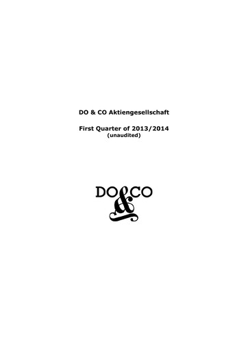 Thumbnail DO & CO Aktiengesellschaft Quarterly Report 2013-q1