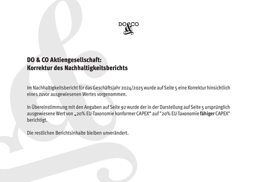 Thumbnail DO & CO Aktiengesellschaft Sustainability Report 2024-2025