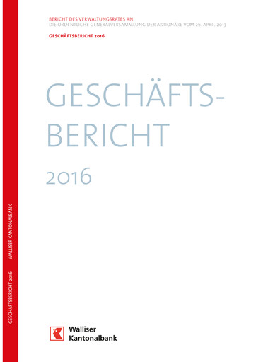 Thumbnail Walliser Kantonalbank Annual Report 2016
