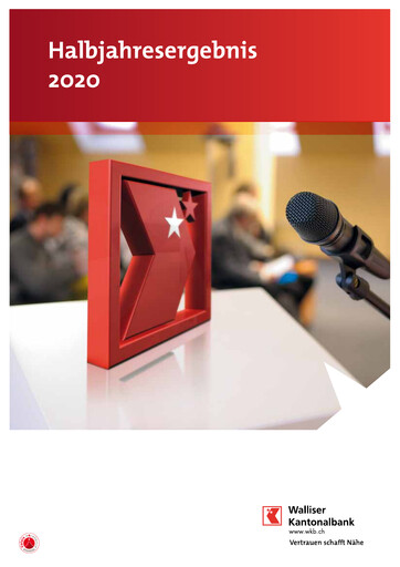 Miniature Walliser Kantonalbank Rapport semestriel 2020-h1