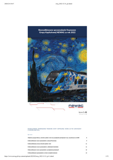 Miniature Newag Bilan financier 2022