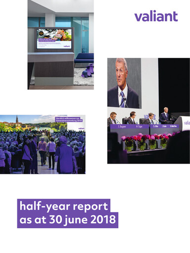 Thumbnail Valiant Holding Half-year Report 2018-h1