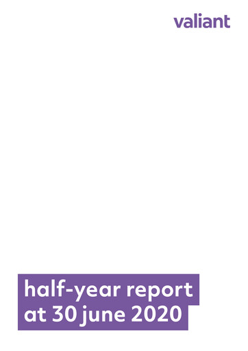 Thumbnail Valiant Holding Half-year Report 2020-h1