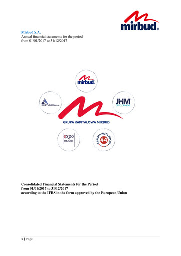 Thumbnail Mirbud S.A. Financial Statement 2017