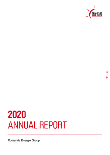 Thumbnail Romande Energie Annual Report 2020