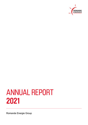 Thumbnail Romande Energie Annual Report 2021