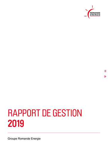 Thumbnail Romande Energie Annual Report 2019
