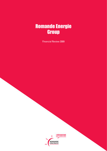 Thumbnail Romande Energie Financial Statement 2009