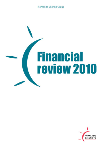 Vorschaubild Romande Energie Finanzmitteilung 2010