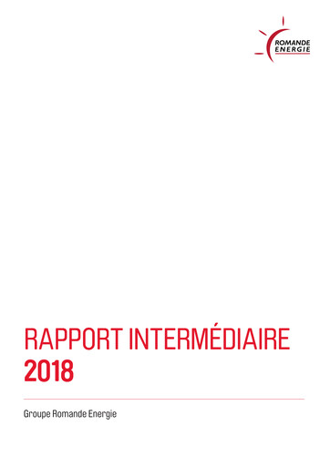 Miniature Romande Energie Rapport semestriel 2018-h1