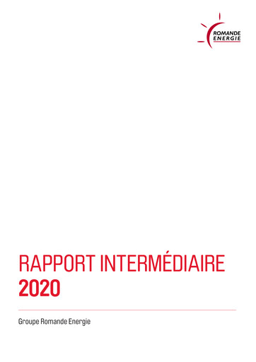 Miniature Romande Energie Rapport semestriel 2020-h1