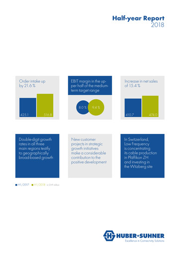 Thumbnail Huber+Suhner Half-year Report 2018-h1
