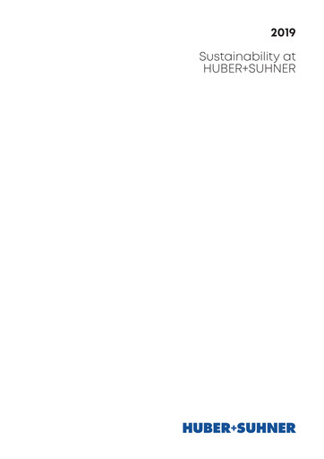 Miniature Huber+Suhner Rapport de durabilité 2019