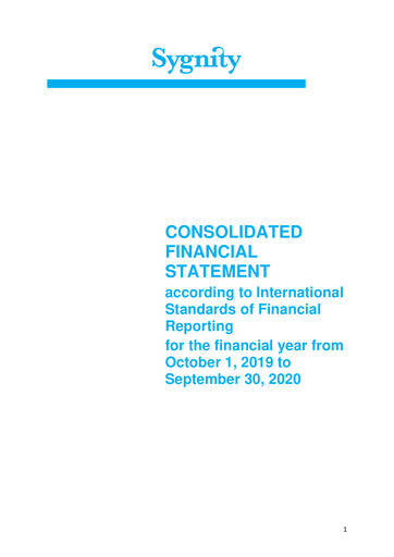 Miniature Sygnity Bilan financier fy2020