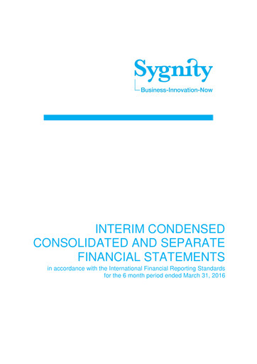 Miniature Sygnity Rapport semestriel fy2016