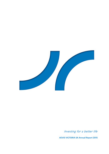 Thumbnail Aevis Victoria Annual Report 2015