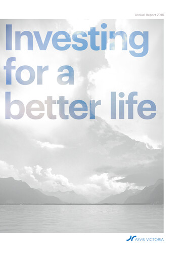 Thumbnail Aevis Victoria Annual Report 2016