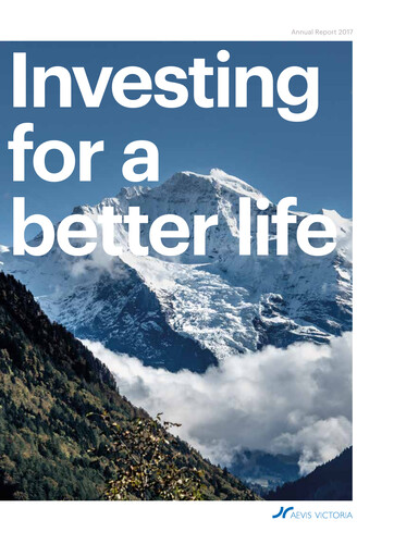 Thumbnail Aevis Victoria Annual Report 2017