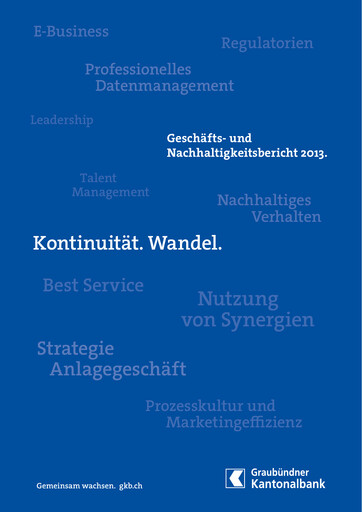 Thumbnail Graubündner Kantonalbank Annual Report 2013