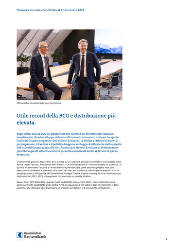 Thumbnail Graubündner Kantonalbank Annual Report 2021