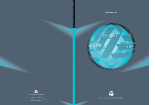 Miniature Compagnie Financière Tradition Rapport annuel 2003