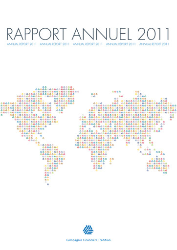 Miniature Compagnie Financière Tradition Rapport annuel 2011