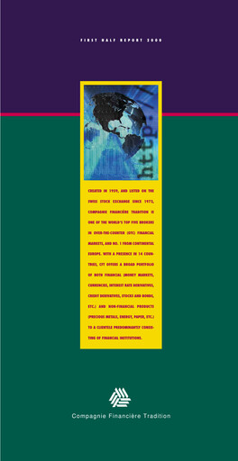 Thumbnail Compagnie Financière Tradition Half-year Report 2000
