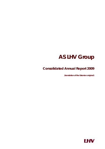 Thumbnail AS LHV Group Annual Report 2009