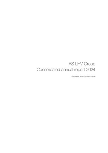 Thumbnail AS LHV Group Annual Report 2024