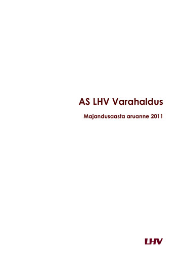 Thumbnail AS LHV Group Annual Report 2011