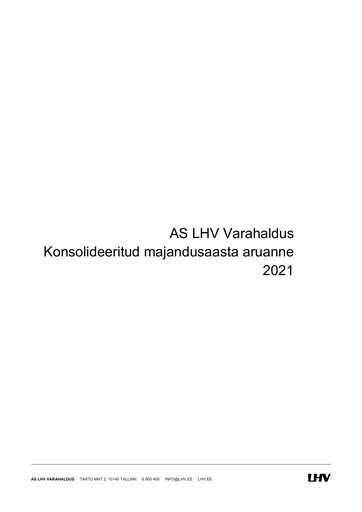 Thumbnail AS LHV Group Annual Report 2021